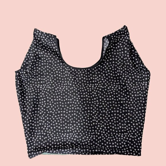 Black Reusable & Foldable Shopping Bag Paws Print - Picture 2 of 6